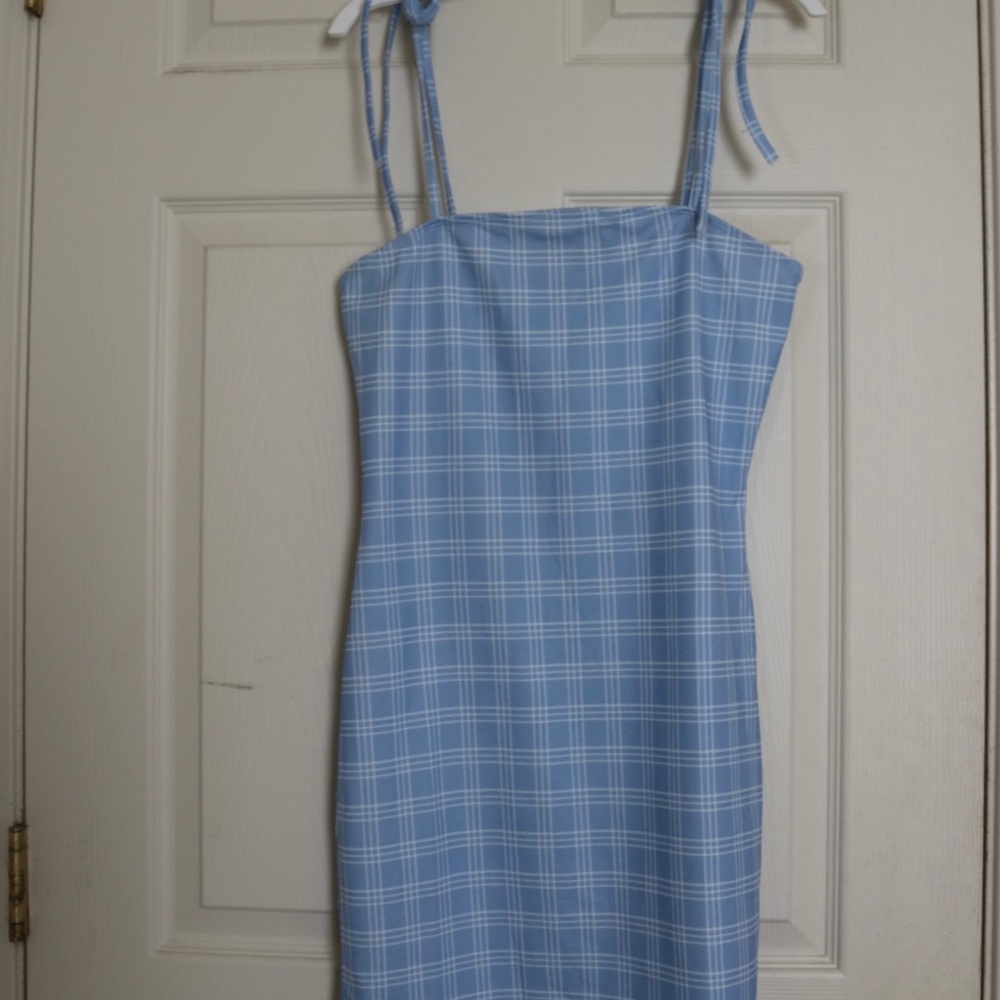 MINI BODY-CON PLAID DRESS